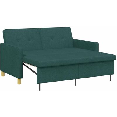 VIDAXL Divano Letto Estraibile Verde Scuro Tessuto VIDAXL Divano Letto Estraibile Verde Scuro Tessuto