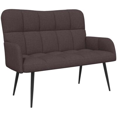 VIDAXL Divano A 2 Posti Marrone Scuro 115 X 61 X 87 Cm Tessuto VIDAXL Divano A 2 Posti Marrone Scuro 115 X 61 X 87 Cm Tessuto