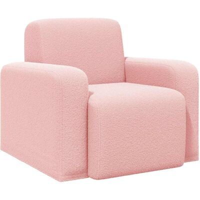 VIDAXL Poltrona Rosa Bouclé VIDAXL Poltrona Rosa Bouclé