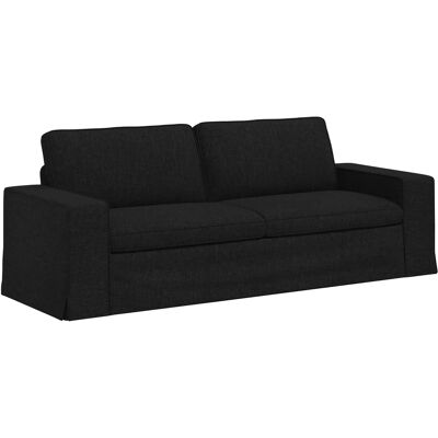 VIDAXL Divano Nero 222 X 80 X 82 Cm Tessuto VIDAXL Divano Nero 222 X 80 X 82 Cm Tessuto