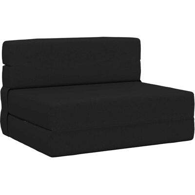 VIDAXL Divano Letto Pieghevole Nero 70 X 80 X 60 Cm Tessuto VIDAXL Divano Letto Pieghevole Nero 70 X 80 X 60 Cm Tessuto