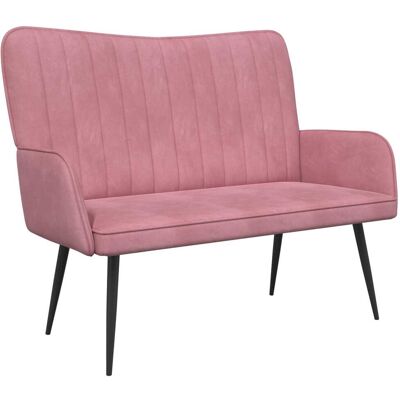 VIDAXL Divano A 2 Posti Rosa 115 X 61 X 87 Cm Velluto VIDAXL Divano A 2 Posti Rosa 115 X 61 X 87 Cm Velluto