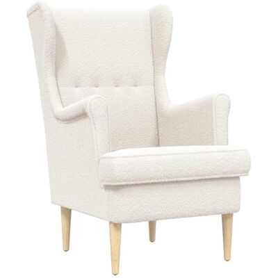 VIDAXL Poltrona Crema Bouclé VIDAXL Poltrona Crema Bouclé