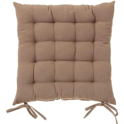 BAKAJI Cuscino Sedia In Tessuto Trapuntato Imbottito 40x40cm Con Laccetti Colore Beige BAKAJI Cuscino Sedia In Tessuto Trapuntato Imbottito 40x40cm Con Laccetti Colore Beige