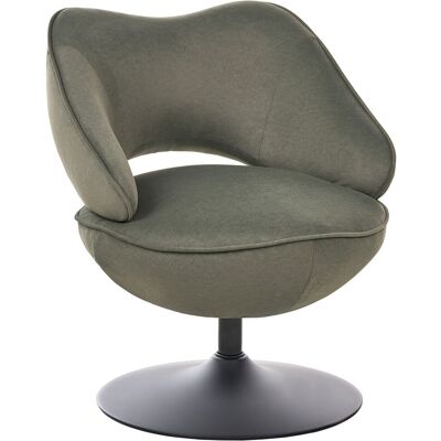 BELIANI Poltrona Decorativa In Velluto Con Base Girevole E Schienale Basso Poltrona Ergonomica Da Salotto Verde Scuro Sandet BELIANI Poltrona Decorativa In Velluto Con Base Girevole E Schienale Basso Poltrona Ergonomica Da Salotto Verde Scuro Sandet