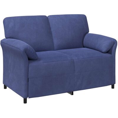 VIDAXL Divano A 2 Posti Blu Polizia 138 X 83 X 95 Cm Velluto VIDAXL Divano A 2 Posti Blu Polizia 138 X 83 X 95 Cm Velluto