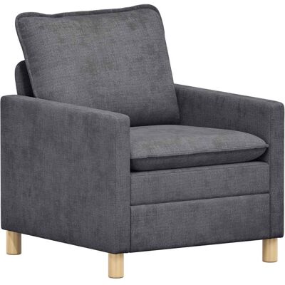 VIDAXL Divano Grigio Scuro 76 X 81 X 87,5 Cm Poliestere VIDAXL Divano Grigio Scuro 76 X 81 X 87,5 Cm Poliestere