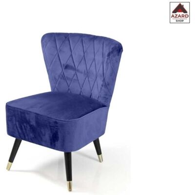 Webmarketpoint Poltrona in velluto blu - Poltrona Webmarketpoint Poltrona in velluto blu - Poltrona