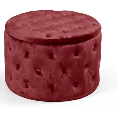 ARGONAUTA Pouf Contenitore Bordeaux - Poggiapiedi con Spazio di Stoccaggio ARGONAUTA Pouf Contenitore Bordeaux - Poggiapiedi con Spazio di Stoccaggio