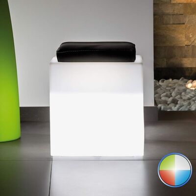 IDRALITE Pouf Quadrato Con Led In Resina Mod. Square 40x40 Cm Led Multicolor IDRALITE Pouf Quadrato Con Led In Resina Mod. Square 40x40 Cm Led Multicolor