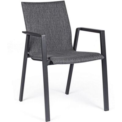 BIZZOTTO - Sedia Con Braccioli Odeon Antracite-grigio Scuro BIZZOTTO - Sedia Con Braccioli Odeon Antracite-grigio Scuro