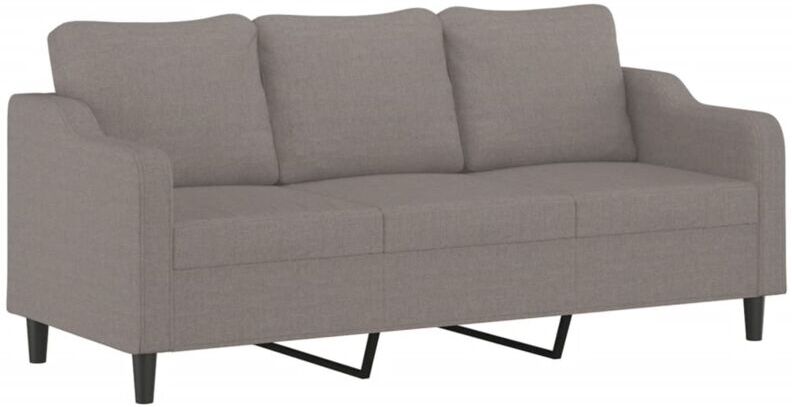 VIDAXL Divano a 3 Posti Tortora 180 cm in Tessuto 992655 1 VIDAXL Divano a 3 Posti Tortora 180 cm in Tessuto 992655