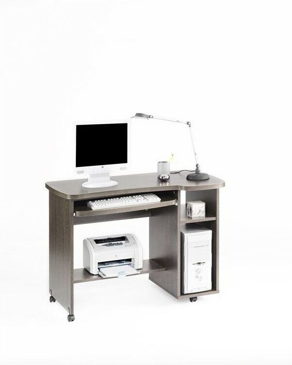 TOPKIT - Tavolo da computer Salamanca 9401  Tavolo da scrivania  Tavolo con vassoio estraibile   Tavolo per computer per l'home office   Wengue