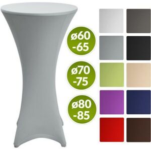 BEAUTISSU Fodera Elastica Per Tavoli Alti Da Bar Stella - Rivestimento Elastico Per Tavolini Bistrot Grigio Argento, 70cm (∅) - BEAUTISSU Fodera Elastica Per Tavoli Alti Da Bar Stella - Rivestimento Elastico Per Tavolini Bistrot Grigio Argento, 70cm (∅) -
