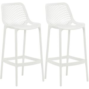 CLP Set Di 2 Sgabelli Da Bar Per Esterni Air Bianco CLP Set Di 2 Sgabelli Da Bar Per Esterni Air Bianco