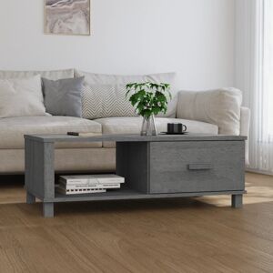 VIDAXL Tavolino Hamar Grigio Scuro 100x55x35 Cm Legno Massello Di VIDAXL Tavolino Hamar Grigio Scuro 100x55x35 Cm Legno Massello Di