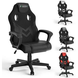 BIGZZIA - Sedia da Gioco Sedia da Ufficio Ergonomica - Sedia Gaming in Pelle Pu con Poggiatesta, Poltrona da Ufficio Regolabile in Altezza a 360°per