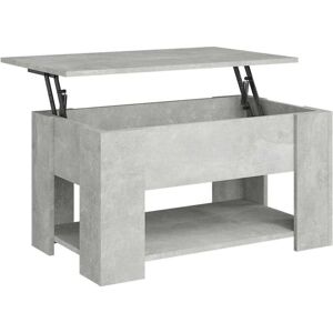 VIDAXL Tavolino Da Salotto Grigio Cemento 79x49x41cm Legno Multistrato - VIDAXL Tavolino Da Salotto Grigio Cemento 79x49x41cm Legno Multistrato -