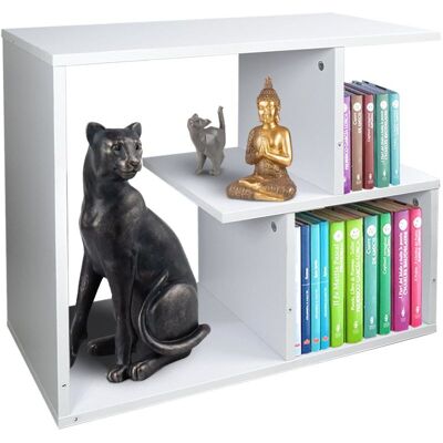 BAKAJI Libreria Tavolino Divano Design Moderno 5 Ripiani 60x30x50cm Casa Ufficio Bianco BAKAJI Libreria Tavolino Divano Design Moderno 5 Ripiani 60x30x50cm Casa Ufficio Bianco