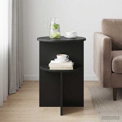 VIDAXL Tavolo Laterale Rovere Nero Ø 39,5 X 55 Cm Legno VIDAXL Tavolo Laterale Rovere Nero Ø 39,5 X 55 Cm Legno