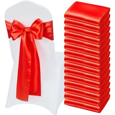 VEVOR Fasce Per Sedie In Raso Con Fiocchi, Fasce Per Sedie Per Legare, Nastri Per Sedia Fiocchi Di Nozze Per Matrimoni, Feste, Banchetti, Coprisedie Per Banchetti, 275x17 Cm, 50 Pezzi Rosso VEVOR Fasce Per Sedie In Raso Con Fiocchi, Fasce Per Sedie Per Legare, Nastri Per Sedia Fiocchi Di Nozze Per Matrimoni, Feste, Banchetti, Coprisedie Per Banchetti, 275x17 Cm, 50 Pezzi Rosso