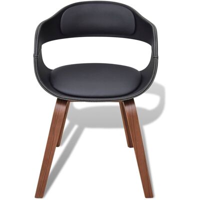 VIDAXL - Sedie Da Pranzo 2 Pz Nere In Legno Curvato E Similpelle VIDAXL - Sedie Da Pranzo 2 Pz Nere In Legno Curvato E Similpelle