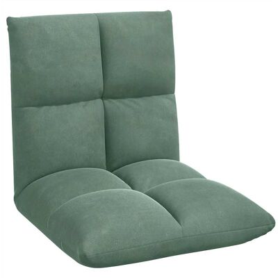 VIDAXL Sedia A Pavimento Regolabile Verde Mare Velluto VIDAXL Sedia A Pavimento Regolabile Verde Mare Velluto