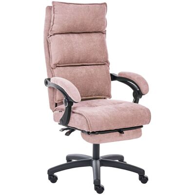 BELIANI Sedia Da Ufficio Girevole Con Rivestimento In Ciniglia Poggiapiedi E Schienale Inclinabile Rosa Pastello Eaton BELIANI Sedia Da Ufficio Girevole Con Rivestimento In Ciniglia Poggiapiedi E Schienale Inclinabile Rosa Pastello Eaton
