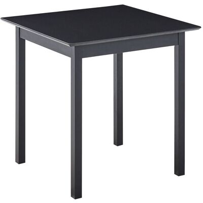 BELIANI Tavolo Da Pranzo E Da Cucina, Design Minimalista Scandinavo, 75x75 Cm, Legno Di Pino, Nero, Veritas BELIANI Tavolo Da Pranzo E Da Cucina, Design Minimalista Scandinavo, 75x75 Cm, Legno Di Pino, Nero, Veritas