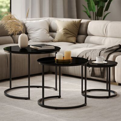 Vicco Tavolino Da Divano Montreal, Vetro, 55 X 55 Cm 3 Parti, Vicco Tavolino Da Divano Montreal, Vetro, 55 X 55 Cm 3 Parti,