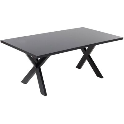Beliani LISALA Tavolo da pranzo nero 180x100cm - Tavolo da pranzo Beliani LISALA Tavolo da pranzo nero 180x100cm - Tavolo da pranzo
