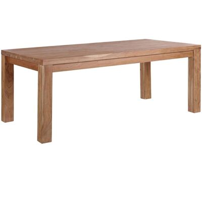 BELIANI Tavolo Da Pranzo In Legno Massiccio Di Acacia Chiaro 180 X 90 Cm Tesa BELIANI Tavolo Da Pranzo In Legno Massiccio Di Acacia Chiaro 180 X 90 Cm Tesa