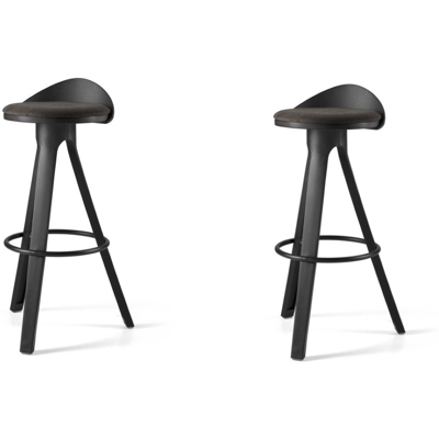 CAPODARTE Sgabello Per Cucina Bar In Metallo Verniciato Nero Reina Set 2 Pezzi CAPODARTE Sgabello Per Cucina Bar In Metallo Verniciato Nero Reina Set 2 Pezzi