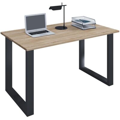 EBUY24 Scrivania In Legno Vcm A. 76 X L. 140 X P. 80 Cm Tavolino Per Computer Piedi In Metallo Di Alta Qualità Tavolo Da Lavoro Mobili Per Ufficio - Lona U (nero / Sonoma Rovere) EBUY24 Scrivania In Legno Vcm A. 76 X L. 140 X P. 80 Cm Tavolino Per Computer Piedi In Metallo Di Alta Qualità Tavolo Da Lavoro Mobili Per Ufficio - Lona U (nero / Sonoma Rovere)