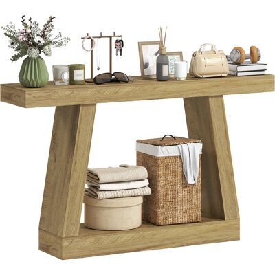 TERRAGLOBE STORE Tavolo Consolle 140 Cm, Retro Divano Con Contenitore, Rovere. TERRAGLOBE STORE Tavolo Consolle 140 Cm, Retro Divano Con Contenitore, Rovere.