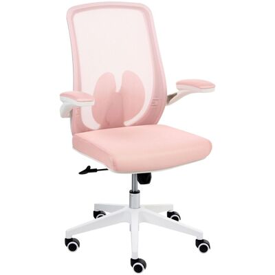 BELIANI Sedia Da Ufficio Con Base Girevole E Braccioli Regolabili In Altezza Con Rete Rosa Pastello Overlord BELIANI Sedia Da Ufficio Con Base Girevole E Braccioli Regolabili In Altezza Con Rete Rosa Pastello Overlord