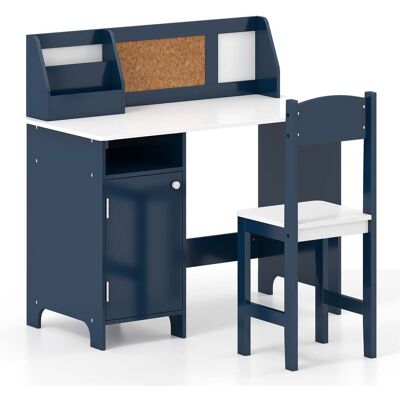 NORTHIX Set Scrivania E Sedia Per Bambini Con Contenitore Blu 211171087 NORTHIX Set Scrivania E Sedia Per Bambini Con Contenitore Blu 211171087