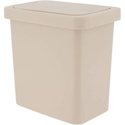 TENDANCE Bidone Rettangolare In Pp Con Coperchio 8l - Beige - TENDANCE Bidone Rettangolare In Pp Con Coperchio 8l - Beige -