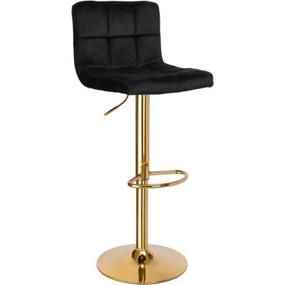 OEM Sgabello Arako Gold Bar, Velluto Nero OEM Sgabello Arako Gold Bar, Velluto Nero