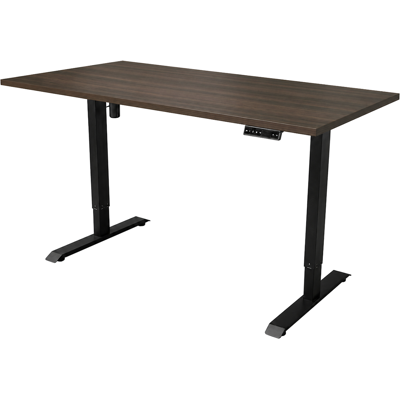 VIVOL Scrivania Regolabile Elettricamente - 160x80 Cm - Motore Singolo - Nero / Japandi Scuro VIVOL Scrivania Regolabile Elettricamente - 160x80 Cm - Motore Singolo - Nero / Japandi Scuro