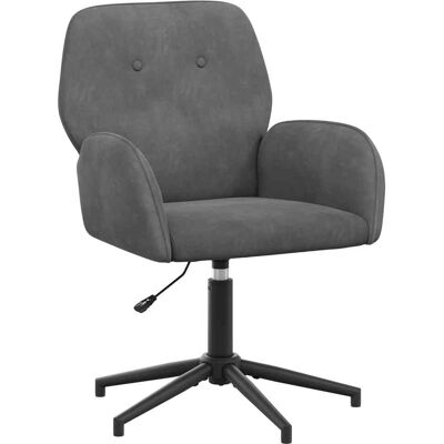 VIDAXL Sedia Da Scrivania Girevole 54 X 55 X 90 Cm Grigio Scuro VIDAXL Sedia Da Scrivania Girevole 54 X 55 X 90 Cm Grigio Scuro