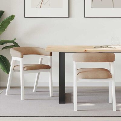 VIDAXL Sedie Da Pranzo 2 Pcs Bianco 54 X 57 X 73 Cm VIDAXL Sedie Da Pranzo 2 Pcs Bianco 54 X 57 X 73 Cm