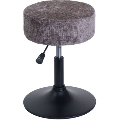 DÉCOSHOP26 Sgabello Girevole Regolabile A 360° Stile Moderno Altezza Regolabile Ø 37 Cm Tessuto In Ciniglia Marrone Base In Acciaio Nero 040009950 DÉCOSHOP26 Sgabello Girevole Regolabile A 360° Stile Moderno Altezza Regolabile Ø 37 Cm Tessuto In Ciniglia Marrone Base In Acciaio Nero 040009950