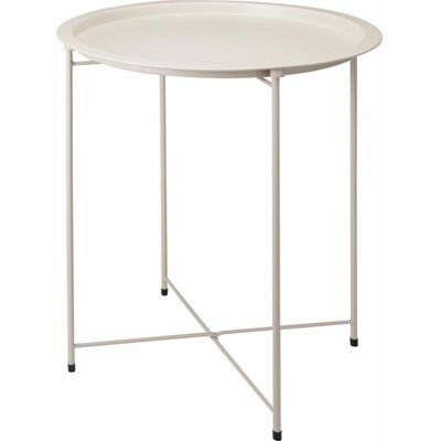 OEM Tavolino Laterale In Metallo Beige, 47xh50 Cm OEM Tavolino Laterale In Metallo Beige, 47xh50 Cm