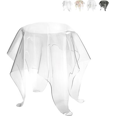 Multiplex Tavolino Alto Rotondo Di Design In Plexiglass Trasparente Drappeggi - Trasparente Multiplex Tavolino Alto Rotondo Di Design In Plexiglass Trasparente Drappeggi - Trasparente