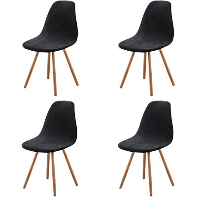 OEM Coprisedie Scandinavi, Set Da 4, Coprisedie Elasticizzati Neri Per Sala Da Pranzo, Coprisedie Universali In Velluto Senza Braccioli Per Soggiorno, Cucina E Arredamento Casa. OEM Coprisedie Scandinavi, Set Da 4, Coprisedie Elasticizzati Neri Per Sala Da Pranzo, Coprisedie Universali In Velluto Senza Braccioli Per Soggiorno, Cucina E Arredamento Casa.