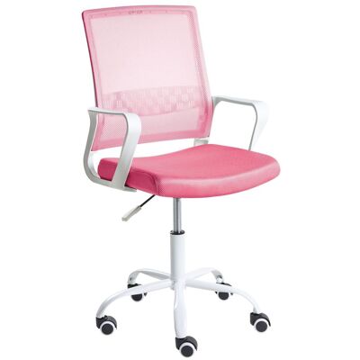 BELIANI Sedia Da Ufficio Moderna Con Seduta Girevole In Rete Altezza Regolabile Rivestimento Rosa Ease BELIANI Sedia Da Ufficio Moderna Con Seduta Girevole In Rete Altezza Regolabile Rivestimento Rosa Ease