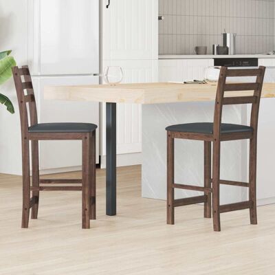 VIDAXL Sedie Da Pranzo 2 Pcs Marrone Chiaro 40 X 47,5 X 99,5 Cm VIDAXL Sedie Da Pranzo 2 Pcs Marrone Chiaro 40 X 47,5 X 99,5 Cm