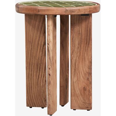 SKLUM Tavolino Rotondo Ø40 Cm In Legno Di Acacia E Piastrelle Aitana SKLUM Tavolino Rotondo Ø40 Cm In Legno Di Acacia E Piastrelle Aitana
