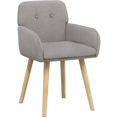 VIDAXL Sedie Da Pranzo 2 Pz Bouclé Grigio Chiaro 59 X 57 X 85 Cm VIDAXL Sedie Da Pranzo 2 Pz Bouclé Grigio Chiaro 59 X 57 X 85 Cm
